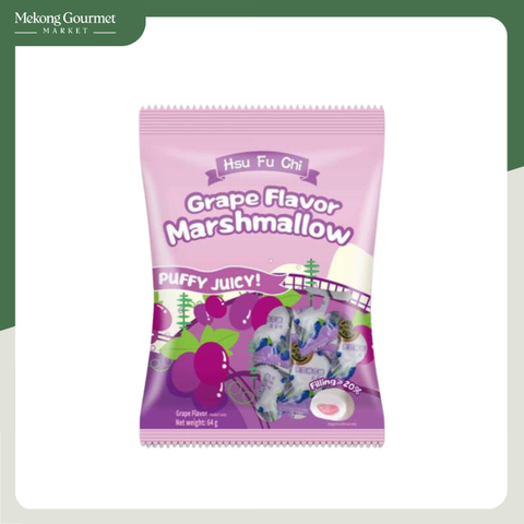 Kẹo xốp marshmallow hương nho Hsu Fu Chi 64g