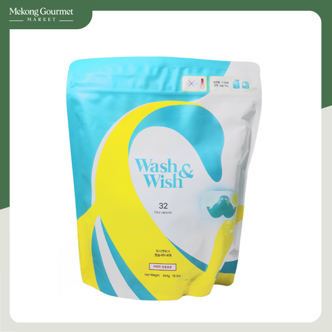 Viên giặt 3 in 1 Wash & Wish (32 viên) 464g