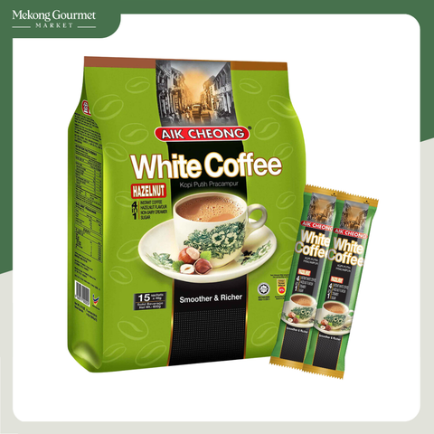 Cà Phê White Coffee Vị Hazelnut 4 in 1 Aik Cheong (15góix40g)