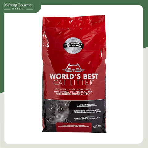Cát vệ sinh hữu cơ hương tự nhiên cho mèo World's Best 3.18kg