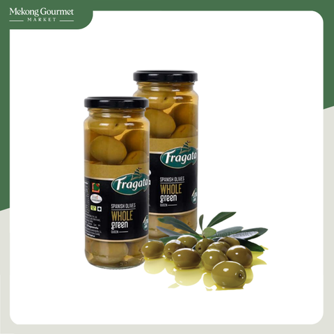 Quả Olive xanh trái lớn nguyên hạt Fragata hũ 340 g
