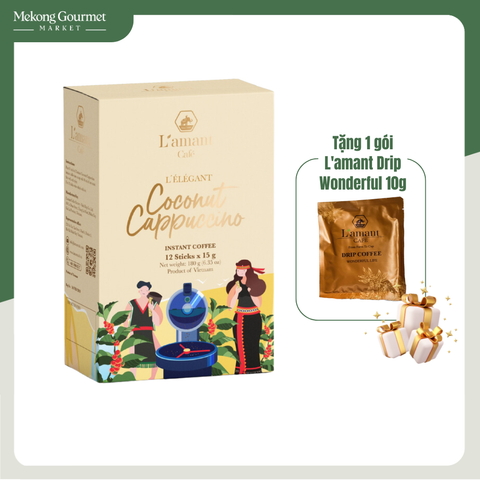 L'amant Café Cà phê hòa tan Coconut Cappuccino 180g