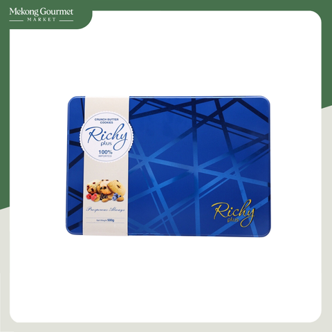 Richy Hộp Thiếc Chữ Nhật Xanh 500g
