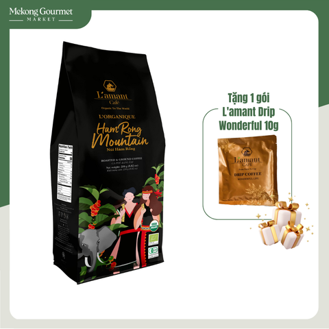L'amant Café Organic Hàm Rồng Mountain rang xay 250g