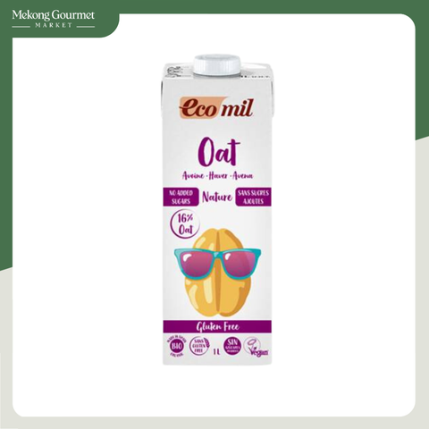 Nước yến mạch không thêm đường gluten free hữu cơ Ecomil 1L
