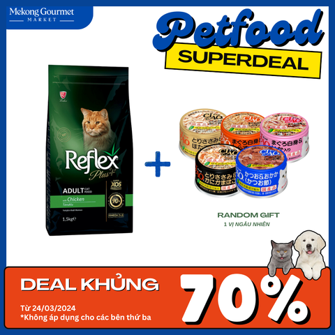 Reflex plus adult cat food chicken 1.5kg