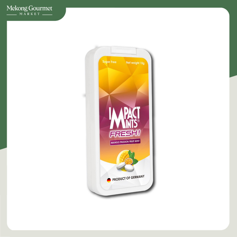 Kẹo ngậm bạc hà không đường Impact Mints Fresh! - Vị chanh dây xoài 10g