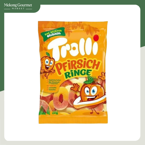 Kẹo dẻo vị đào Trolli Pfirsichringe 150g