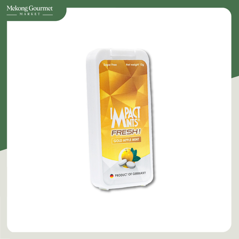 Kẹo ngậm bạc hà không đường Impact Mints Fresh! - Vị táo vàng 10g
