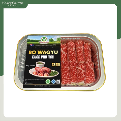 Bò Wagyu cuộn phô mai 250g và xốt BBQ 60g Vinaaukobe