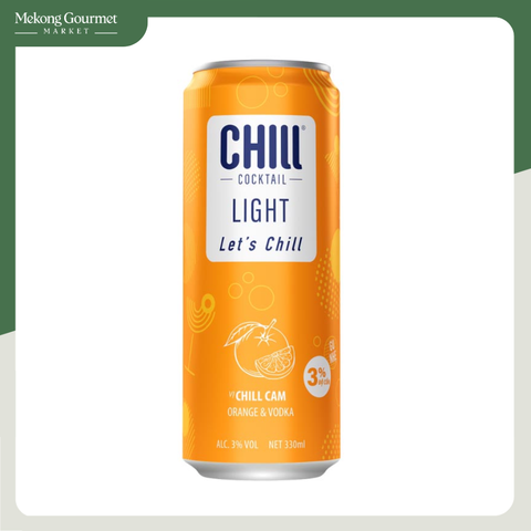 Nước trái cây lên men Chill Light Orange & Vodka Cocktail 3% 330ml
