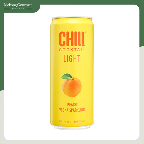 Nước trái cây lên men Chill Light Peach & Vodka Cocktail 3% 330ml