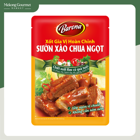 Nước xốt hoàn chỉnh gia vị sườn xào chua ngọt Barona 80g