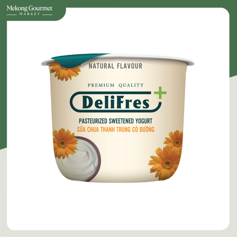 Sữa chua thanh trùng có đường Delifres 80g