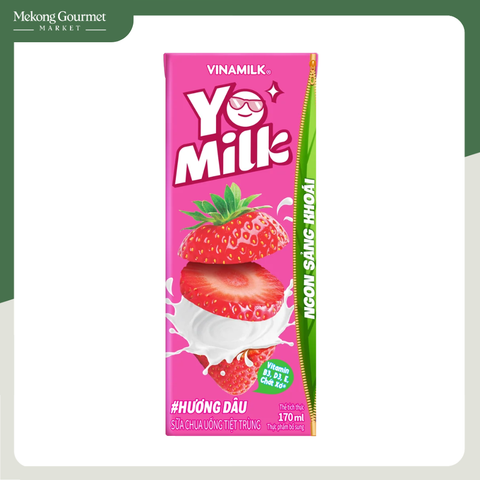 Sữa chua uống tiệt trùng hương dâu Yomilk 170ml