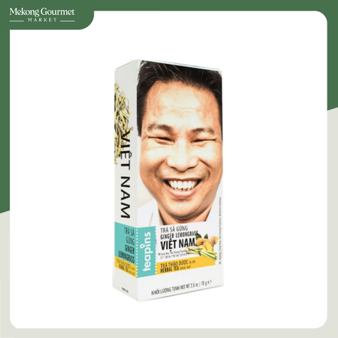 Trà thảo dược gừng và sả Teapins 100g