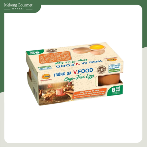 Trứng gà Cage Free Eggs Vfood (6 quả)