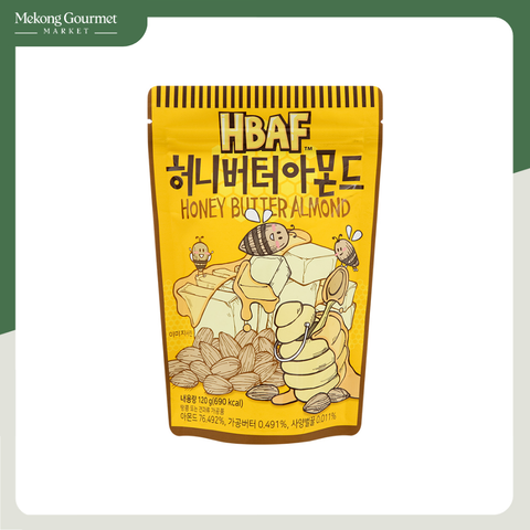 Hạt Hạnh Nhân Tẩm Bơ Mật Ong HBAF 120g