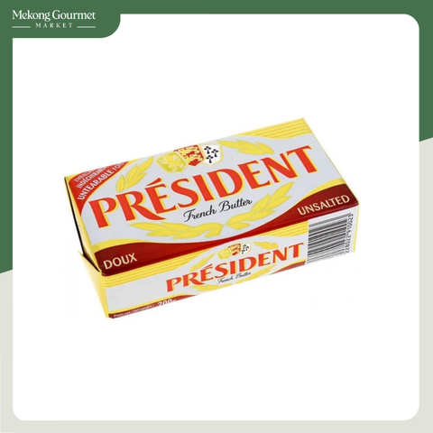 Bơ nhạt 82% béo hiệu President 200g