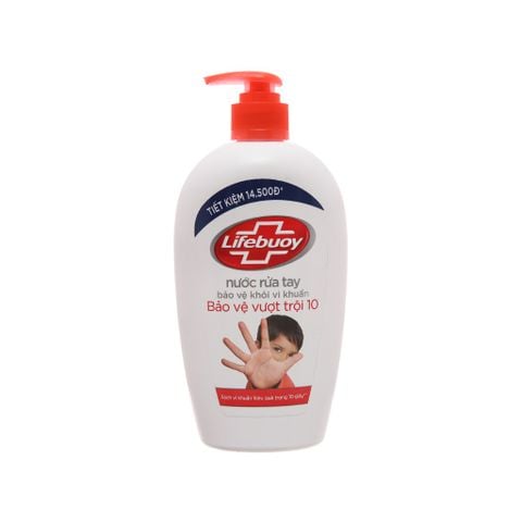Nước rửa tay dạng chai bảo vệ vượt trội LIFEBUOY 500G