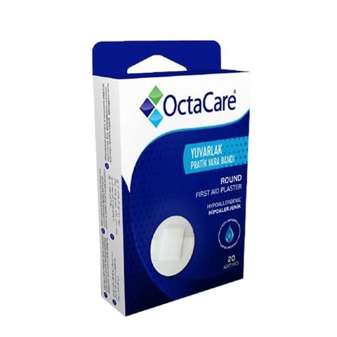 Băng sơ cứu Octacare Hộp 20 miếng hình tròn