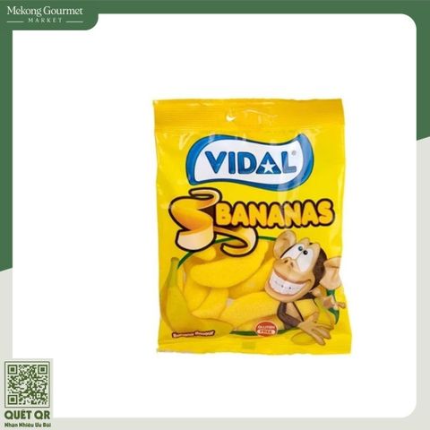 Kẹo dẻo hình quả chuối Vidal 80g