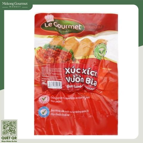 Xúc xích vườn bia 10cm Le Gourmet 200g