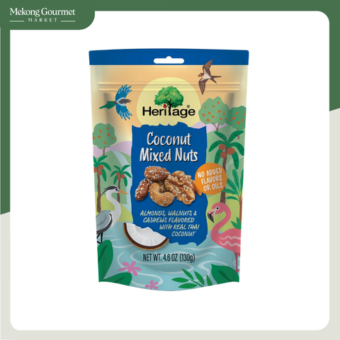 Hỗn Hợp Hạt Khô Tẩm Nước Cốt Dừa Heritage 130g