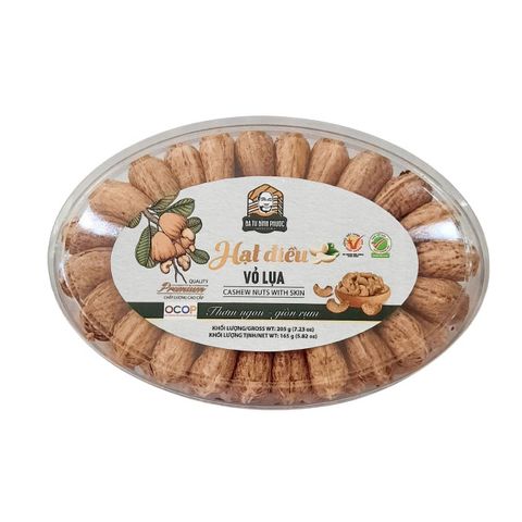 Hạt điều XẾP vỏ lụa Bà Tư Premium 165G