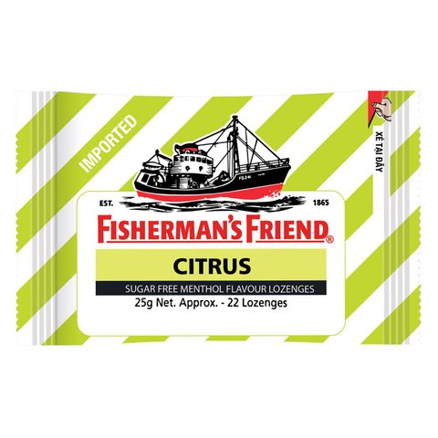 Kẹo cay con tàu vị cam chanh Fisherman's Friend 25g