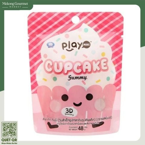 Kẹo Dẻo Hình Bánh Cupcake Playmore 48g