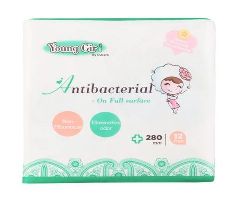Băng Vệ Sinh Uucare Young Girl Kháng Khuẩn Loại Ngày và Đêm 28cm (12M)