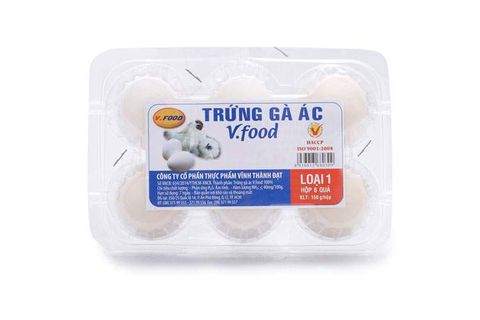 Trứng Gà Ác Vfood (6 quả/hộp)