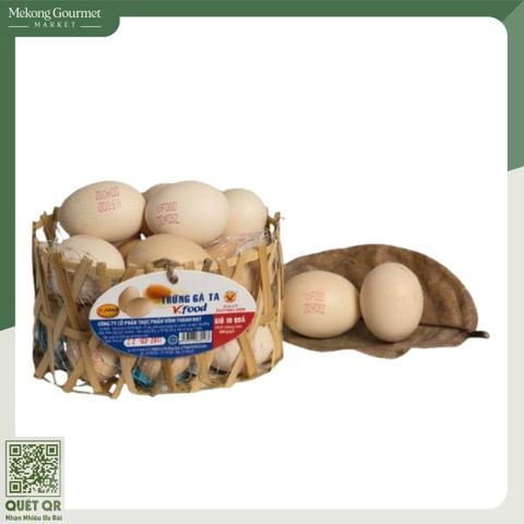 Trứng gà ta Vfood (10 quả/giỏ)