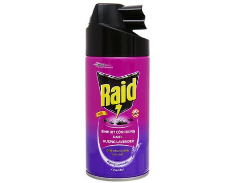 Bình xịt côn trùng khử mùi hương Lavender RAID 300ML