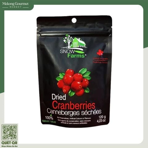 Nam Việt Quất sấy khô tự nhiên vị cam Snow Farms 75g