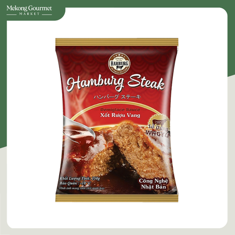Thịt hambagu bò Wagyu xốt vang đỏ 150g