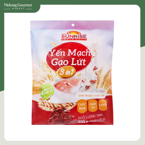 Yến Mạch gạo lứt 3in1 Sunrise 210g