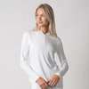 Áo len nữ có khóa kéo JOOLA - Women's Quarter Zip Pullover - White (Trắng)