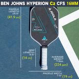  Vợt JOOLA Ben Johns Hyperion C2 CFS - 16mm 