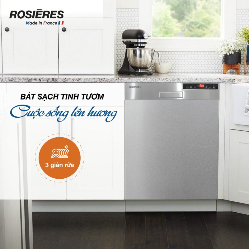 Máy rửa chén bán âm 16 bộ Rosieres RDSN2D622PX-47E
