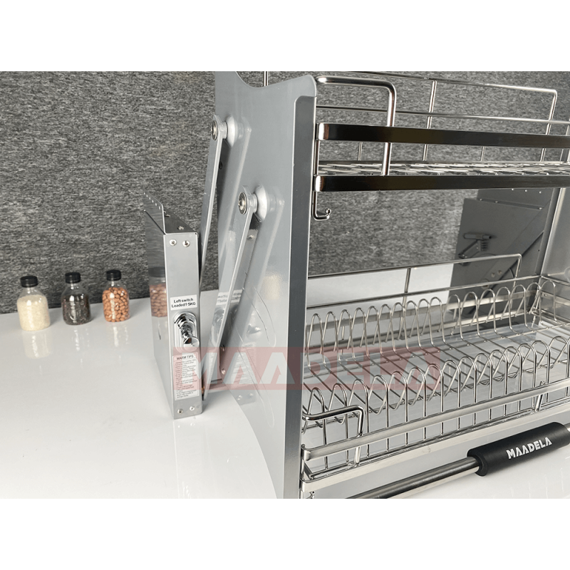 Giá bát đĩa nâng hạ Inox 304 cho tủ bếp trên Maadela MP-G30-2.80 Outlet