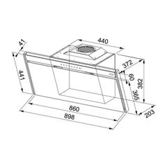 Máy hút mùi Franke FS VT 906 W XS BK 110.0377.358