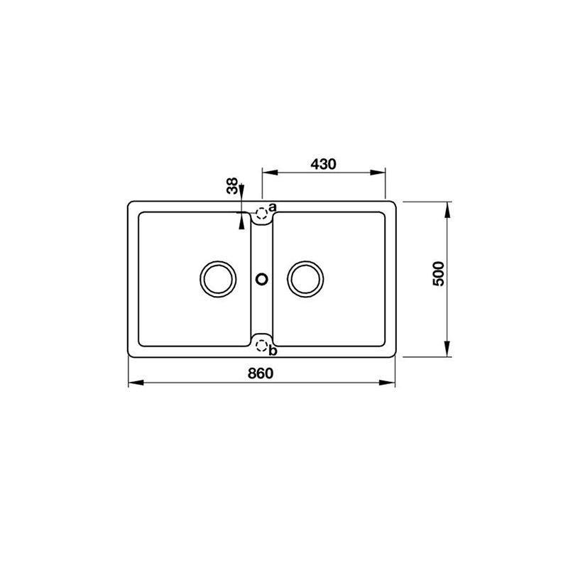 Chậu rửa chén Hafele HS19-GEN2S90 570.36.300 màu đen