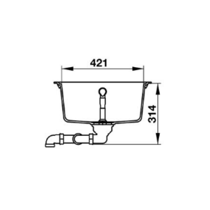 CHẬU ĐÁ Hafele JULIUS HS-GD8650 – MÀU KEM 570.35.480