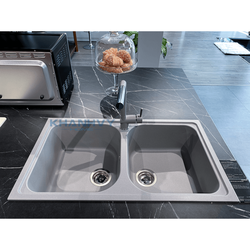 CHẬU ĐÁ Hafele JULIUS HS-GD8650 – MÀU XÁM 570.35.580