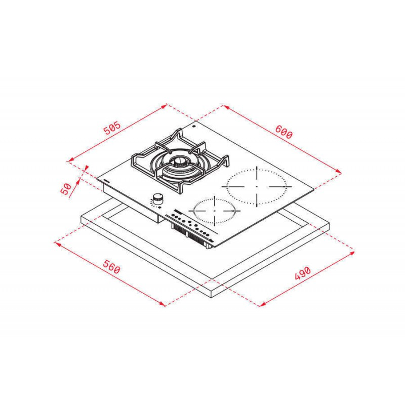 Bếp kết hợp ga và từ Teka IG 620 1G AI AL DR CI 40213010