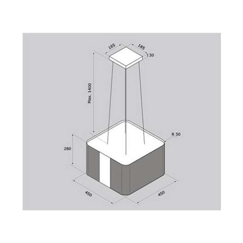 Máy hút khử mùi đảo Malloca CUBE F-181