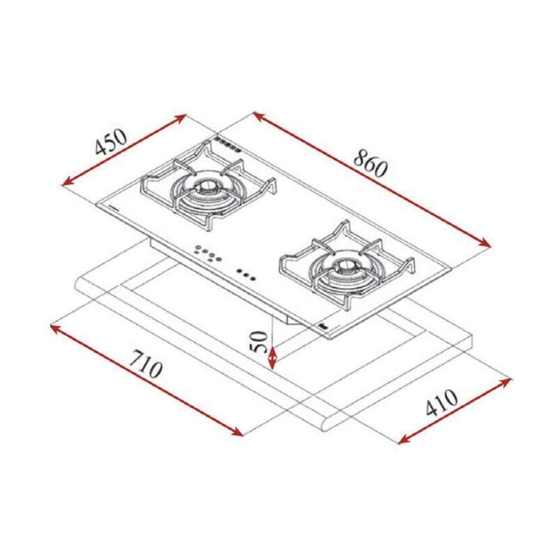 Bếp gas Teka CGW Lux 86 TC 2G AI AL TR 40217301