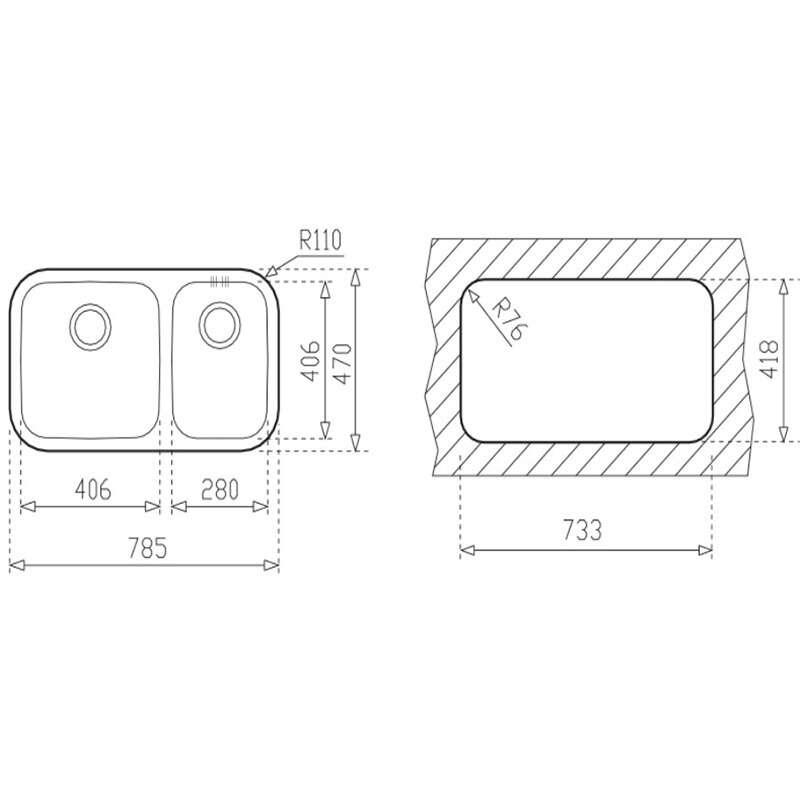Chậu rửa inox TEKA BE 2B 785 (2C 785) 10125025